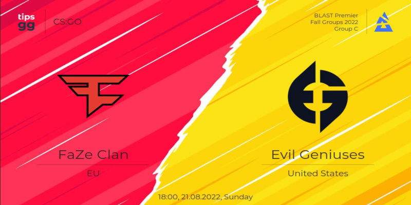 Trận đấu giữa Faze Clan vs Evil Geniuses sẽ diễn ra vào 18h ngày 21/8/22