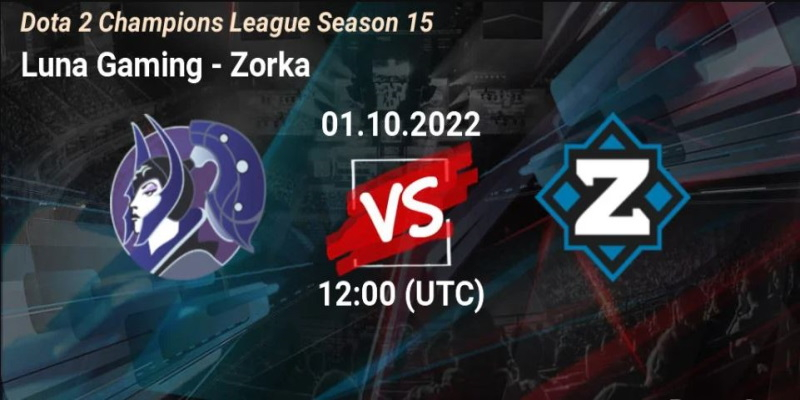 Cuộc đối đầu giữa Luna Gaming vs Zorka sẽ diễn ra vào 19h ngày 1/10/22