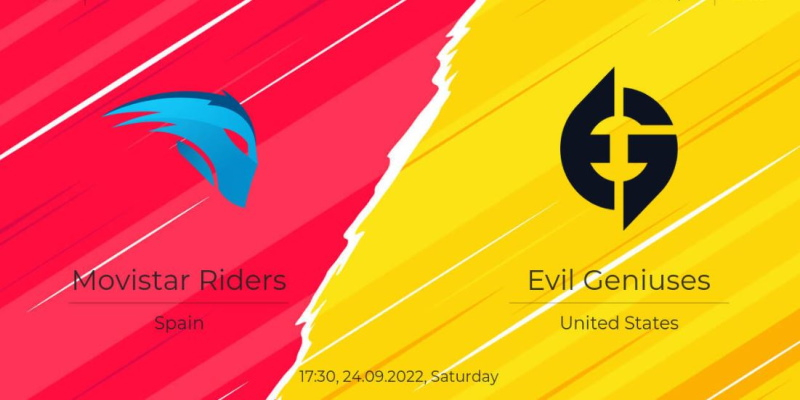 Trận đấu giữa Movistar Riders vs Evil Geniuses sẽ diễn ra vào 17h30 ngày 24/9/22